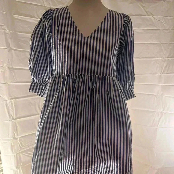 Pomander Place Blue and White Striped Dress - Picture 6 of 6